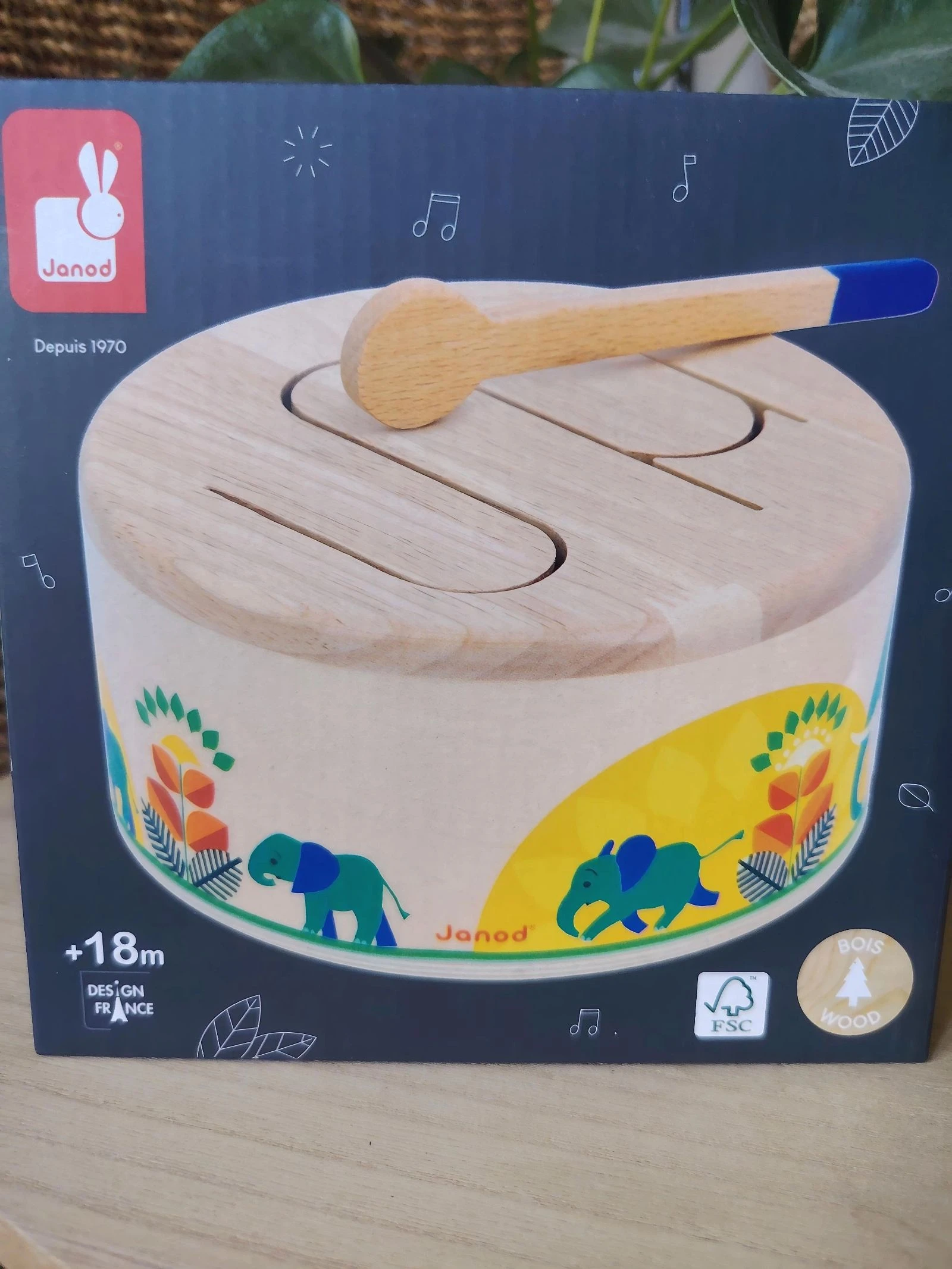 Tambor de madera Janod nuevo – photo 2